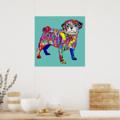 Kleurrijke straatpoppenkast poster (Keuken)