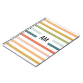 Kleurrijke Streep Monogram Notitieboek (Linkerzijde)