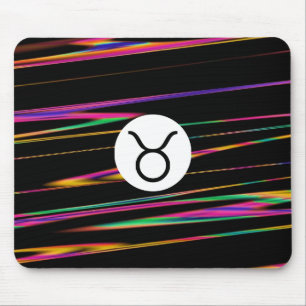 Kleurrijke strengen - Stier Muismat