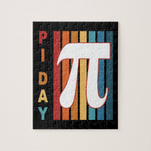 Kleurrijke Strepen 3.14 Pi-dag Legpuzzel