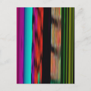 Kleurrijke strepen 717 Abstracte kunst Briefkaart
