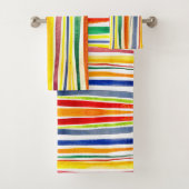 kleurrijke strepen bad handdoek (Insitu)