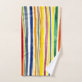 kleurrijke strepen bad handdoek (Handdoek)