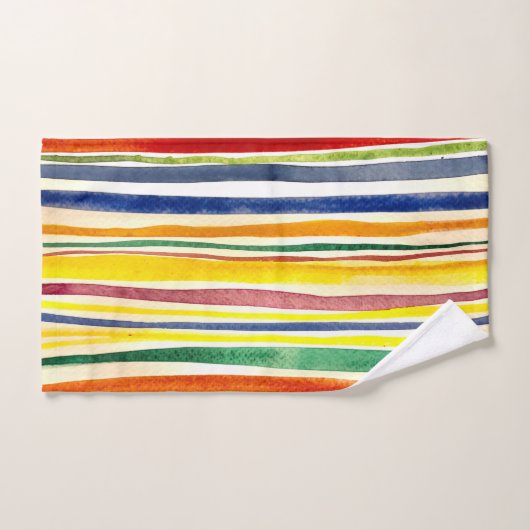 kleurrijke strepen bad handdoek (Handdoek)
