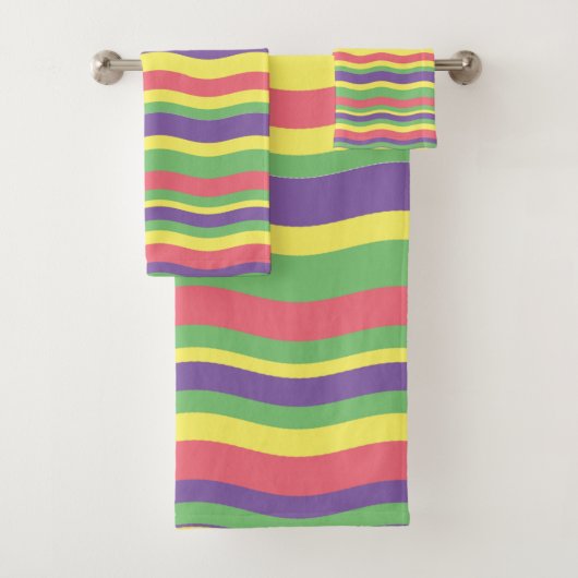 Kleurrijke strepen bad handdoek (Insitu)