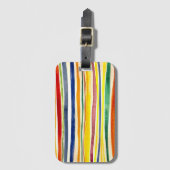 kleurrijke strepen bagagelabel (Voorkant (verticaal))