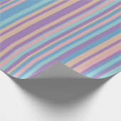 Kleurrijke strepen Deens pastelpatroon Cadeaupapier (Hoek)