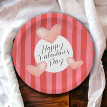 Kleurrijke strepen en harten Valentijnsdag