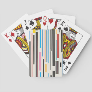 Kleurrijke strepen: Grafische Patroon Mix Pokerkaarten