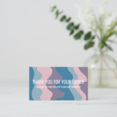 Kleurrijke strepen QR Code Social Media BEDANKT Visitekaartje (Staand voorkant)