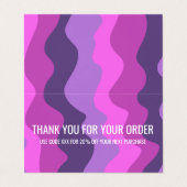 Kleurrijke strepen QR Code Social Media BEDANKT Visitekaartjes (Buitenkant ongevouwen)