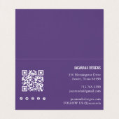 Kleurrijke strepen QR Code Social Media BEDANKT Visitekaartjes (Binnenkant ongevouwen)