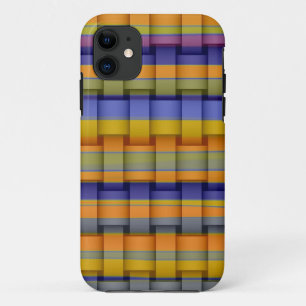 Kleurrijke strepen retro-grafisch ontwerp iPhone 11 hoesje