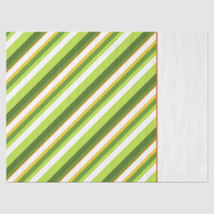 Kleurrijke Strepen Two Tone Ierse kleuren Green Fu Tissuepapier