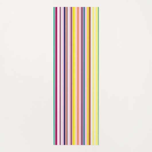 Kleurrijke strepen Yoga Mat (Voorkant)
