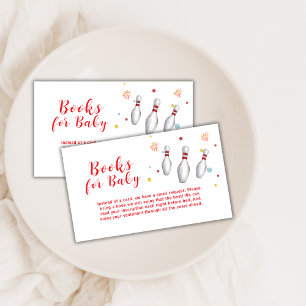 Kleurrijke Strike Up Bowling Boeken Voor Baby Show Informatiekaartje