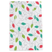 Kleurrijke String van Lichten Kerstmis Gift Bag Medium Cadeauzakje (Voorkant)