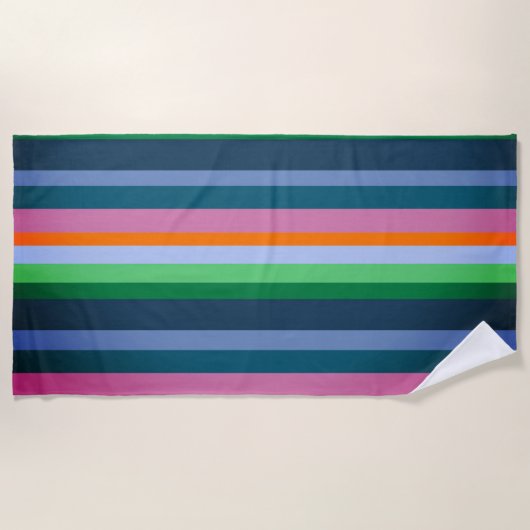 Kleurrijke stripband handdoek (Voorkant)