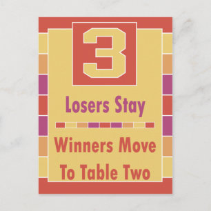 Kleurrijke Stripes Bunco-kaart #3 Briefkaart