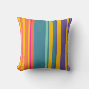 Kleurrijke  Stripes Kunstontwerppilaar Kussen