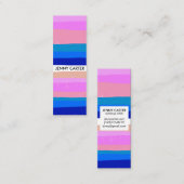 Kleurrijke Stripes Minimale Koel Mini Visitekaartje (Voorkant / Achterkant)