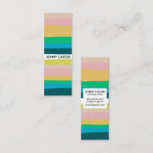 Kleurrijke Stripes Minimale Koel Mini Visitekaartje (Voorkant / Achterkant)