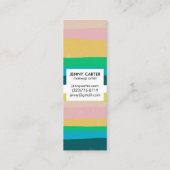 Kleurrijke Stripes Minimale Koel Mini Visitekaartje (Achterkant)