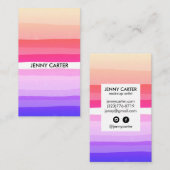 Kleurrijke Stripes Minimale Koel Visitekaartje (Voorkant / Achterkant)