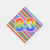 Kleurrijke strips + Rainboogpatroon "83" Event # Servet (Hoek)