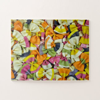 Kleurrijke stropdas pasta legpuzzel
