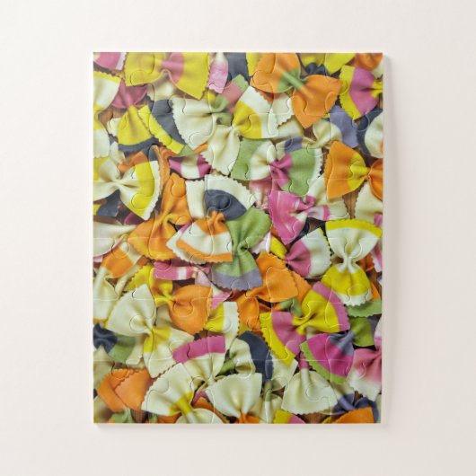 Kleurrijke stropdas pasta legpuzzel (Verticaal)