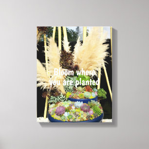 Kleurrijke successen met Silver Grass Canvas Afdruk