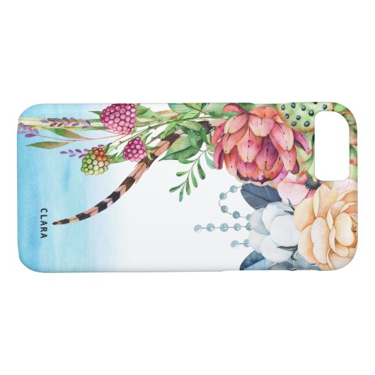 Kleurrijke Succulenten & Bloemen Compositie Case-Mate iPhone Case (Achterkant (Horizontaal))