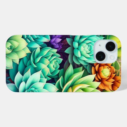 Kleurrijke Succulenten Collage Case-Mate iPhone Case (Achterkant (horizontaal))