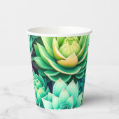 Kleurrijke Succulenten Collage Papieren Bekers (Links)
