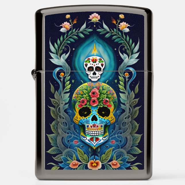 Kleurrijke Sugar Skull Art Design (Front)