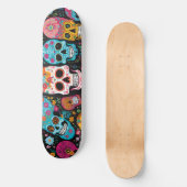 Kleurrijke Sugar Skulls Schaats Deck Skateboard (Voorkant)