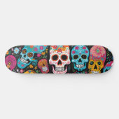 Kleurrijke Sugar Skulls Schaats Deck Skateboard (Horizontaal)
