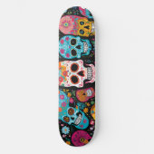 Kleurrijke Sugar Skulls Schaats Deck Skateboard (Voorkant)