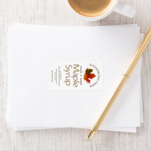 Kleurrijke suiker Maple Leaf Syrup Label (Insitu)