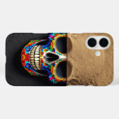 Kleurrijke suiker schedel bescherming Case-Mate iPhone case (Achterkant (horizontaal))