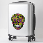 Kleurrijke suikerschedel Dag van de dood Sticker (Koffer)