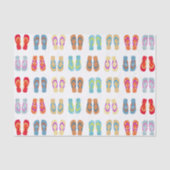 Kleurrijke Summer Beach Party Teenslippers Gift Ti Tissuepapier (Voorkant)