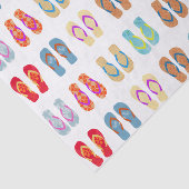 Kleurrijke Summer Beach Party Teenslippers Gift Ti Tissuepapier (Detail)