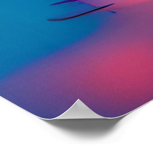 Kleurrijke Sunset Cityscape Art Poster (Hoek)