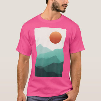 Kleurrijke Sunset Mountain Adventure Design Outdoo T-shirt