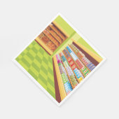 Kleurrijke supermarkt gangpad en bakkerij servet (Hoek)