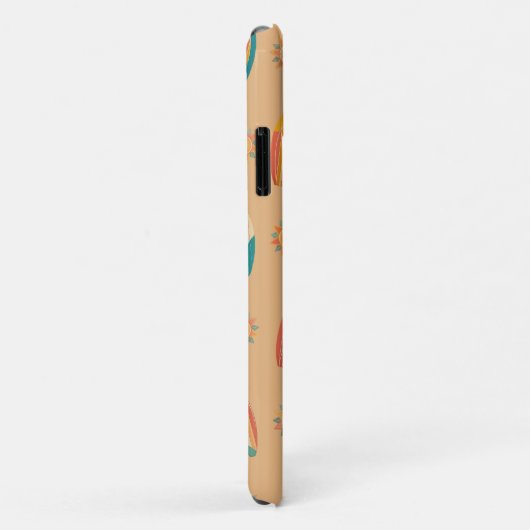 Kleurrijke surfplanken en zonnen tegen goudkleurig Case-Mate iPhone case (Achterkant/rechts)