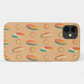 Kleurrijke surfplanken en zonnen tegen goudkleurig Case-Mate iPhone case (Achterkant (horizontaal))