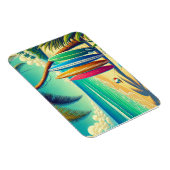 Kleurrijke surfplanken op het strand magneet (Rechterzijde)